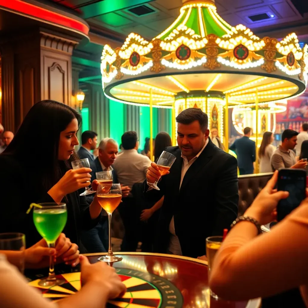Guests enjoying drinks and darts at Flights at The Venetian