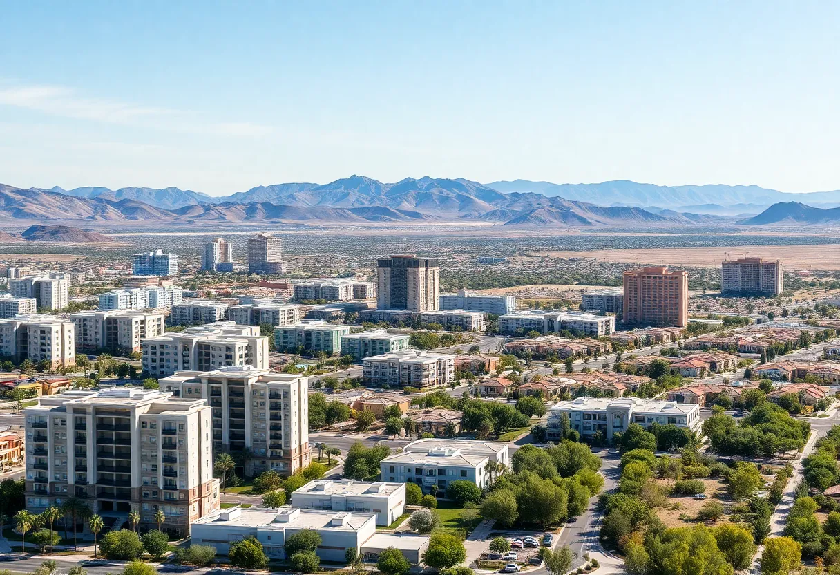 Urban housing developments in Las Vegas