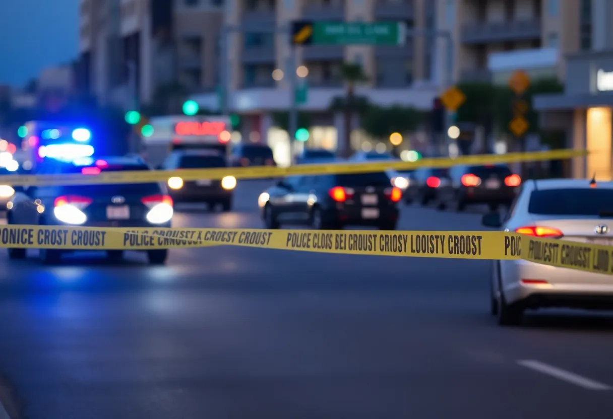Police investigating a motorcycle accident in Las Vegas