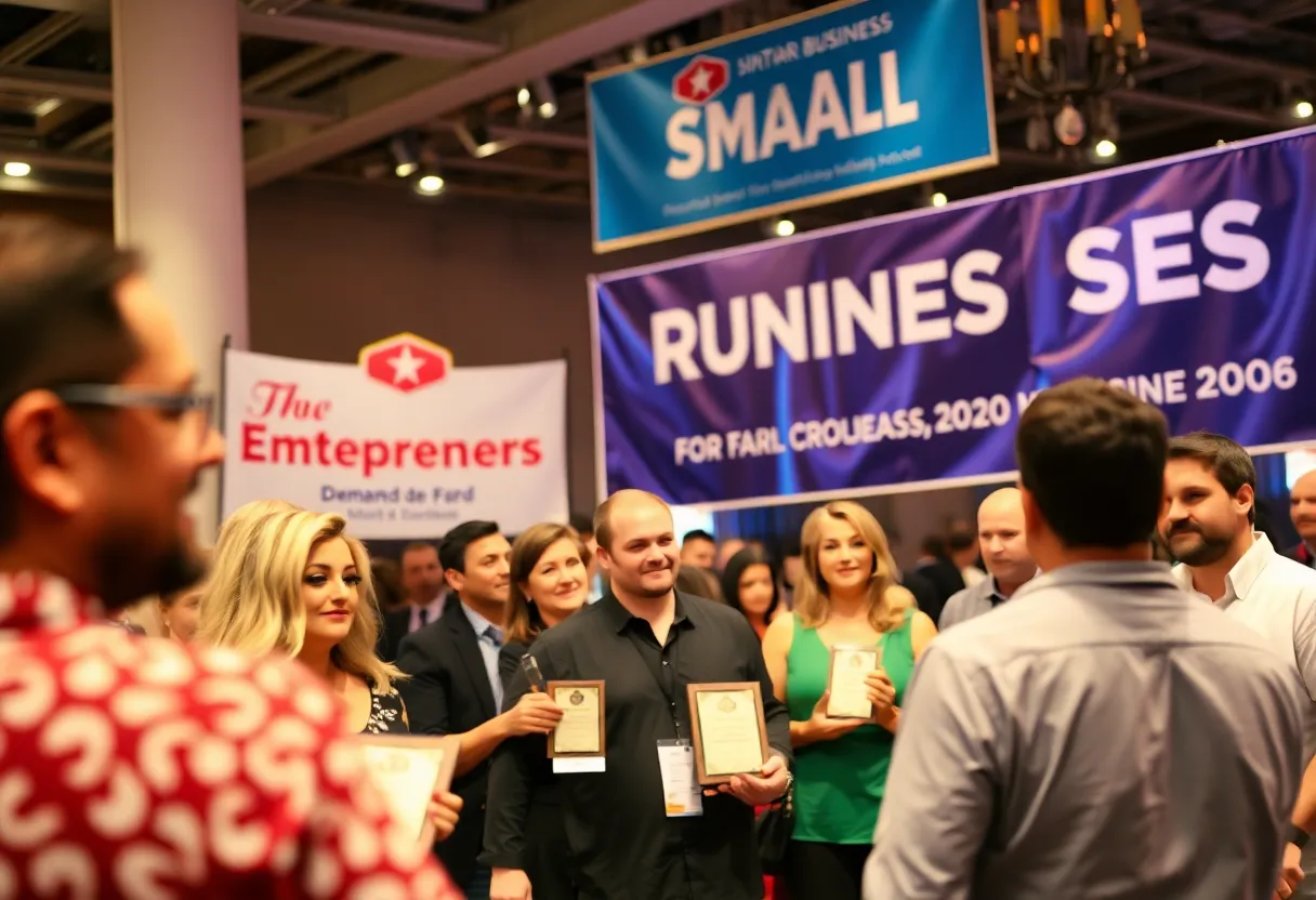 Local business award ceremony in Las Vegas celebrating entrepreneurship.