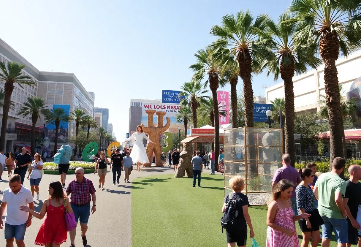 People enjoying various spring events in Las Vegas