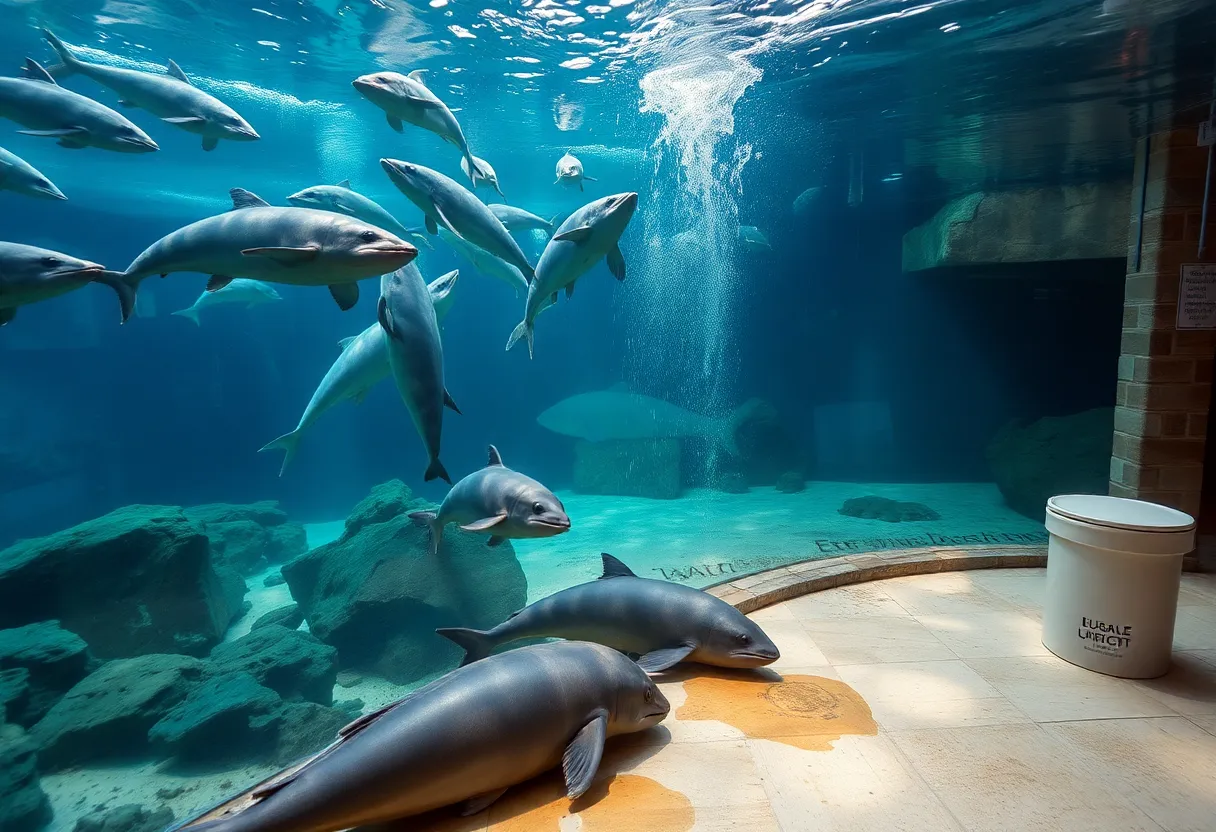 Image depicting conditions at SeaQuest aquarium in Las Vegas