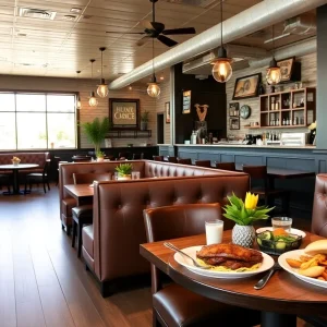 Interior view of Zaxby’s restaurant in Las Vegas with Southern delicacies.