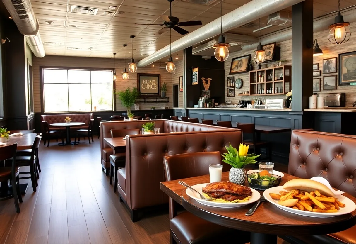 Interior view of Zaxby’s restaurant in Las Vegas with Southern delicacies.