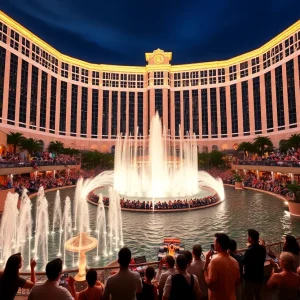 Bellagio Fountains during the Formula 1 Grand Prix event