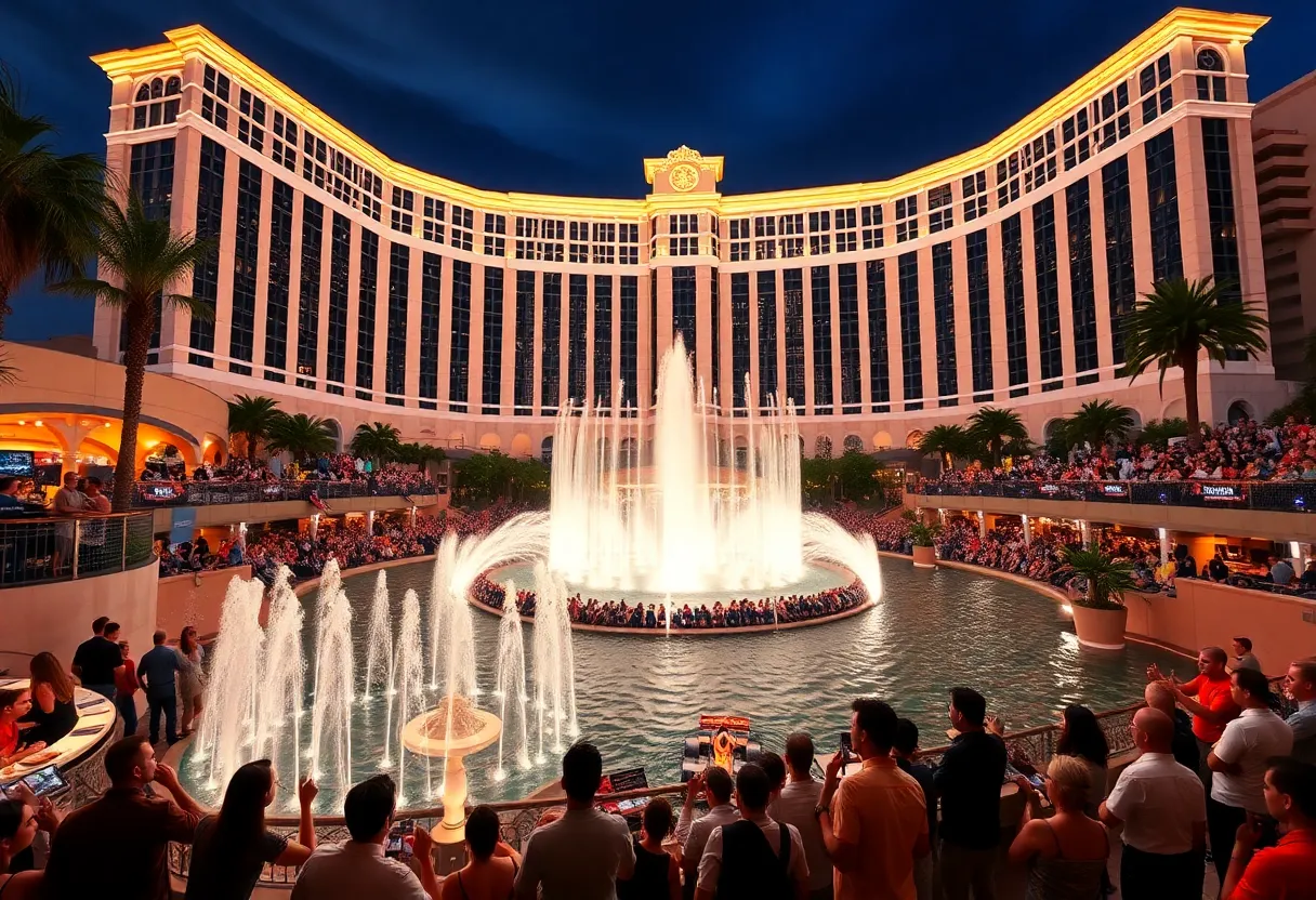 Bellagio Fountains during the Formula 1 Grand Prix event