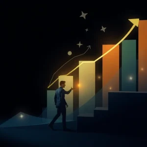 Abstract concept of corporate leadership change