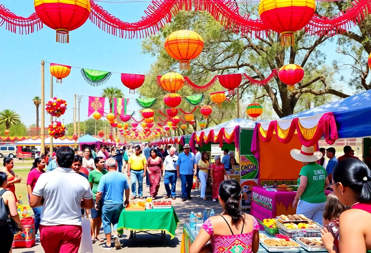 Crowd enjoying Cinco de Mayo festivities in Las Vegas