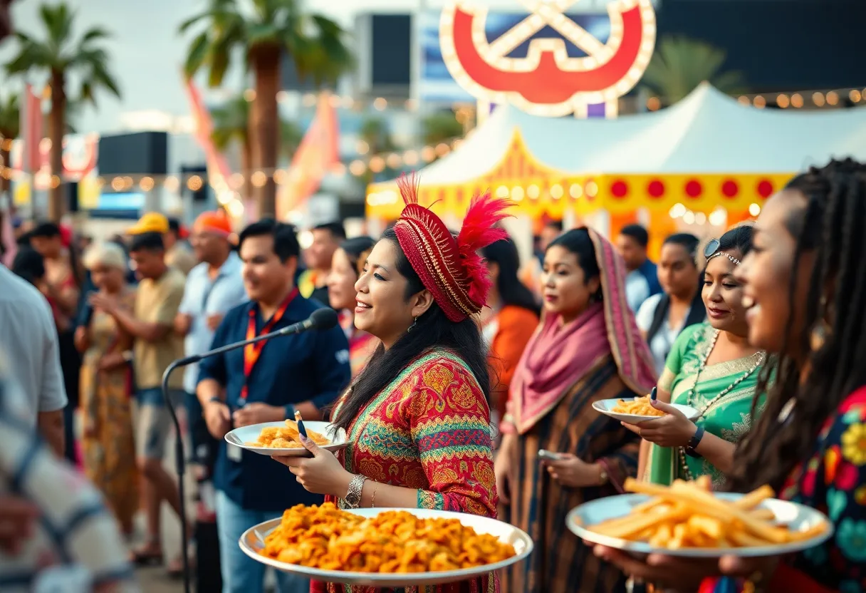 Public participating in cultural events during Asian American Pacific Islander Heritage Month in Las Vegas