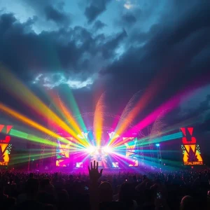 Crowds at Electric Daisy Carnival experience weather disruption with strong winds