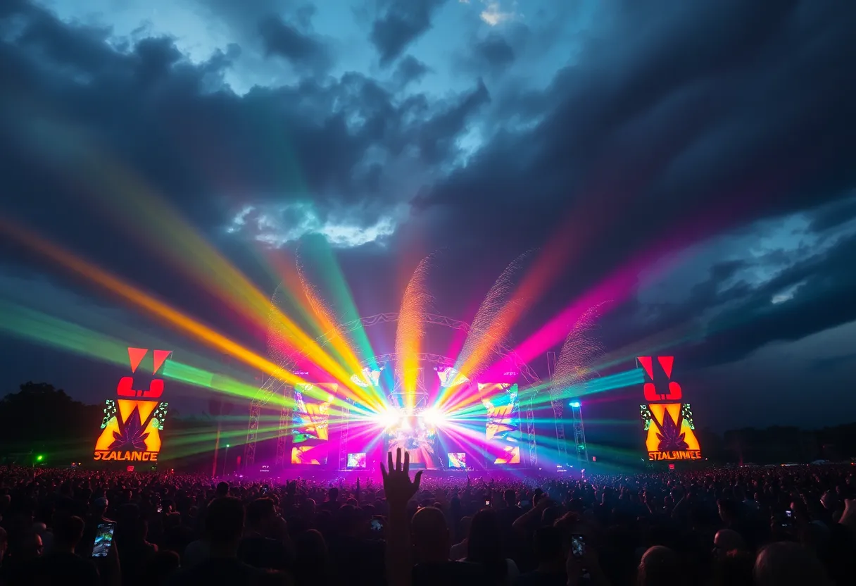 Crowds at Electric Daisy Carnival experience weather disruption with strong winds