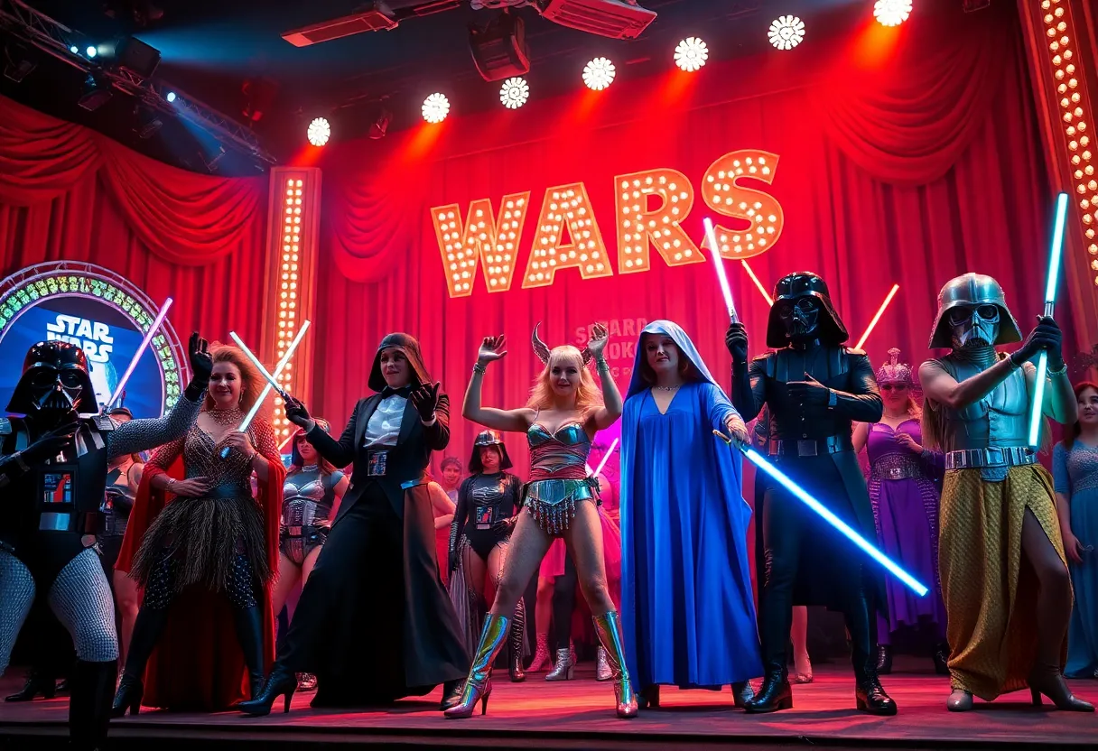 A scene from The Empire Strips Back burlesque show at Rio Hotel