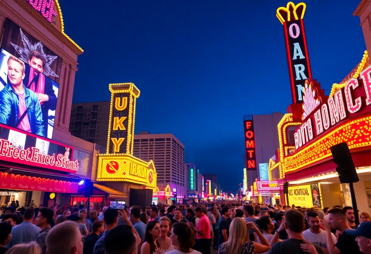 Concertgoers enjoying the Fremont Street Concert Series