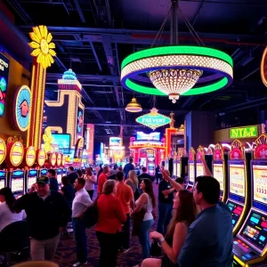 Celebration of a jackpot win at a Las Vegas casino