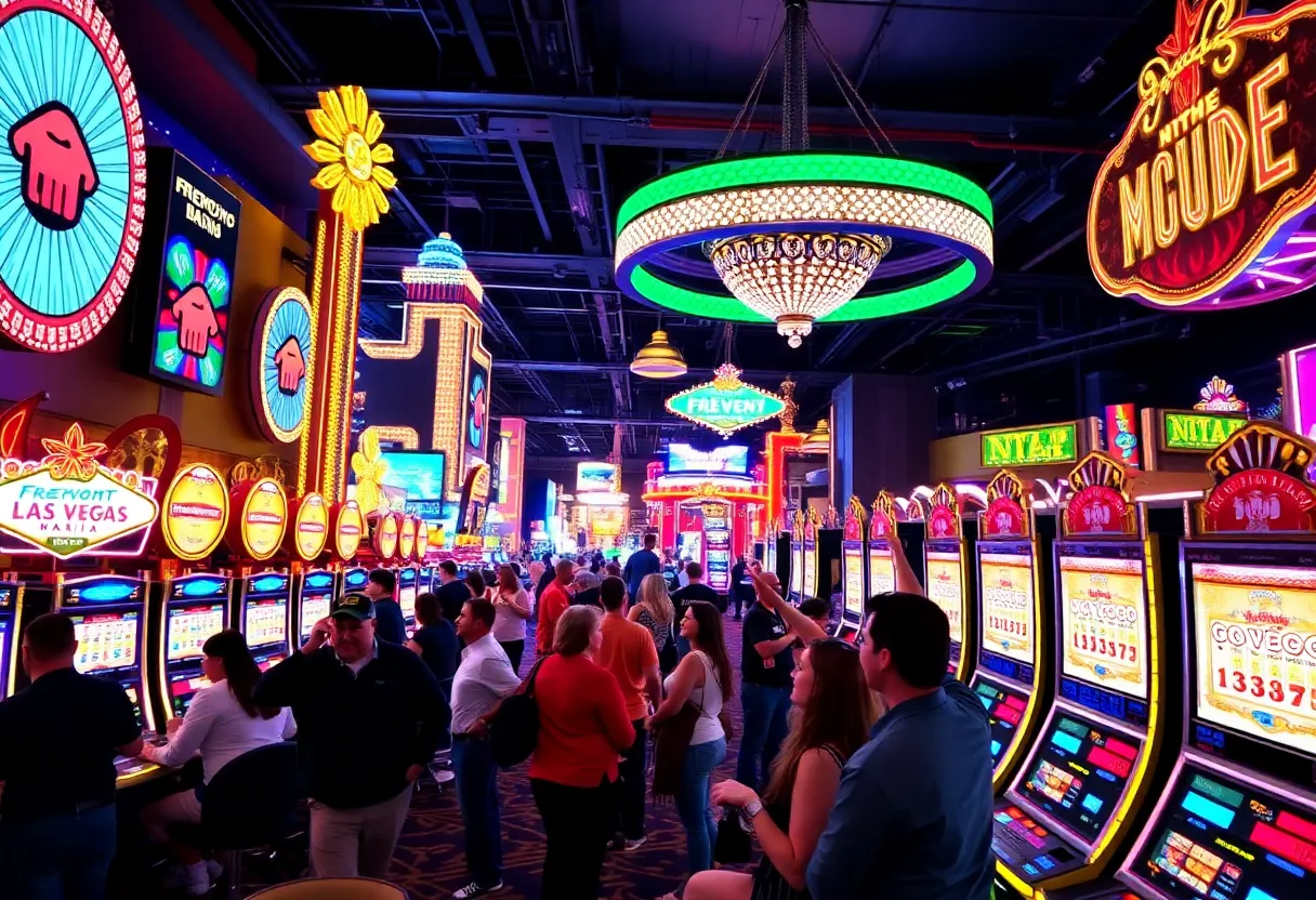 Celebration of a jackpot win at a Las Vegas casino