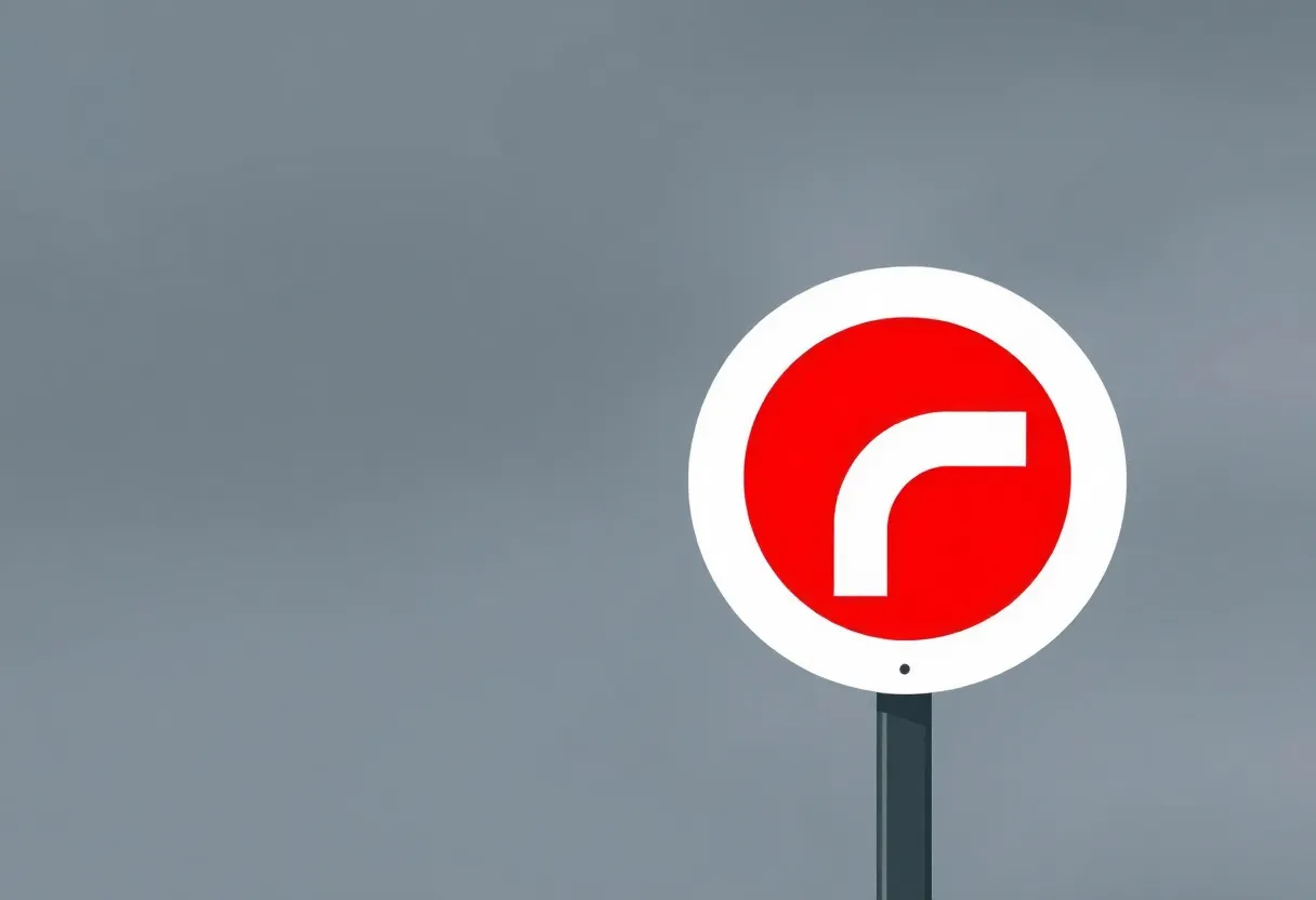 Illustration of a road sign warning against wrong-way driving