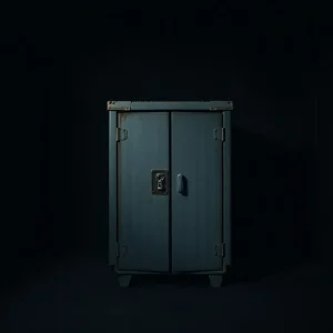 Storage room with a mysterious locked bin