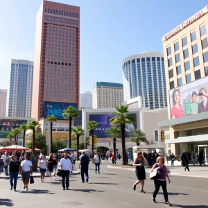Vibrant Las Vegas community reflecting economic growth.