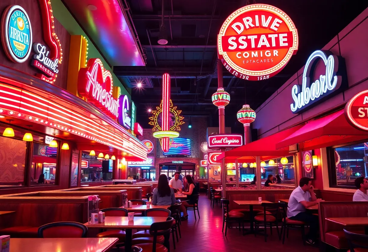 Dining scene in Las Vegas featuring diverse restaurant options