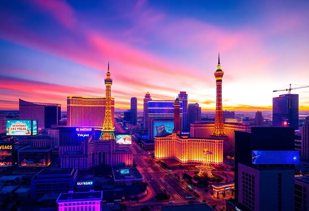 Las Vegas skyline representing economic development