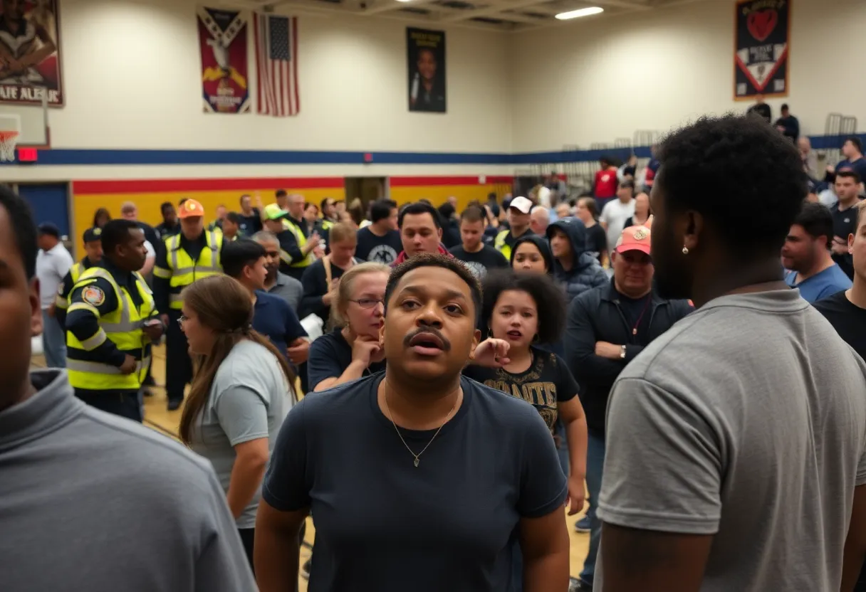Emergency responders at a Las Vegas gym