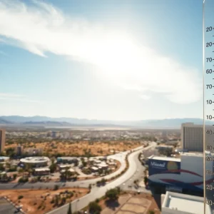Scenic view of Las Vegas during a heat wave