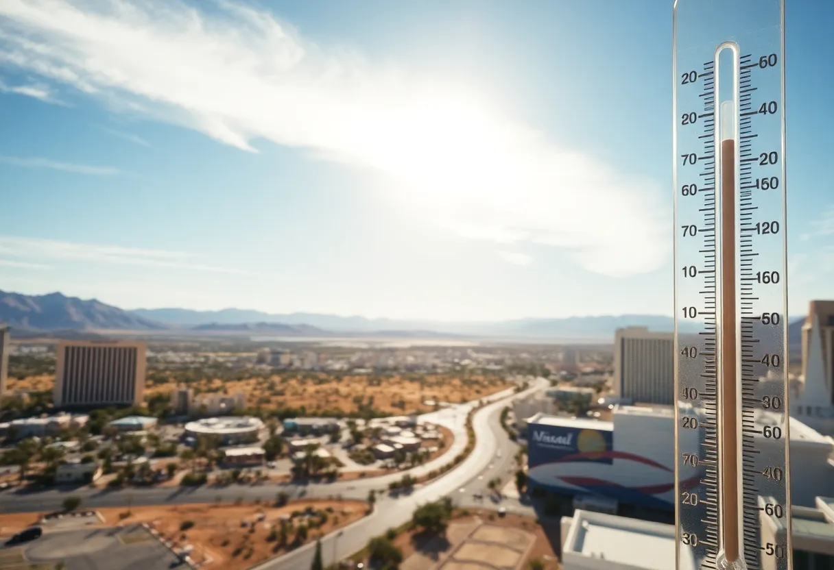 Scenic view of Las Vegas during a heat wave