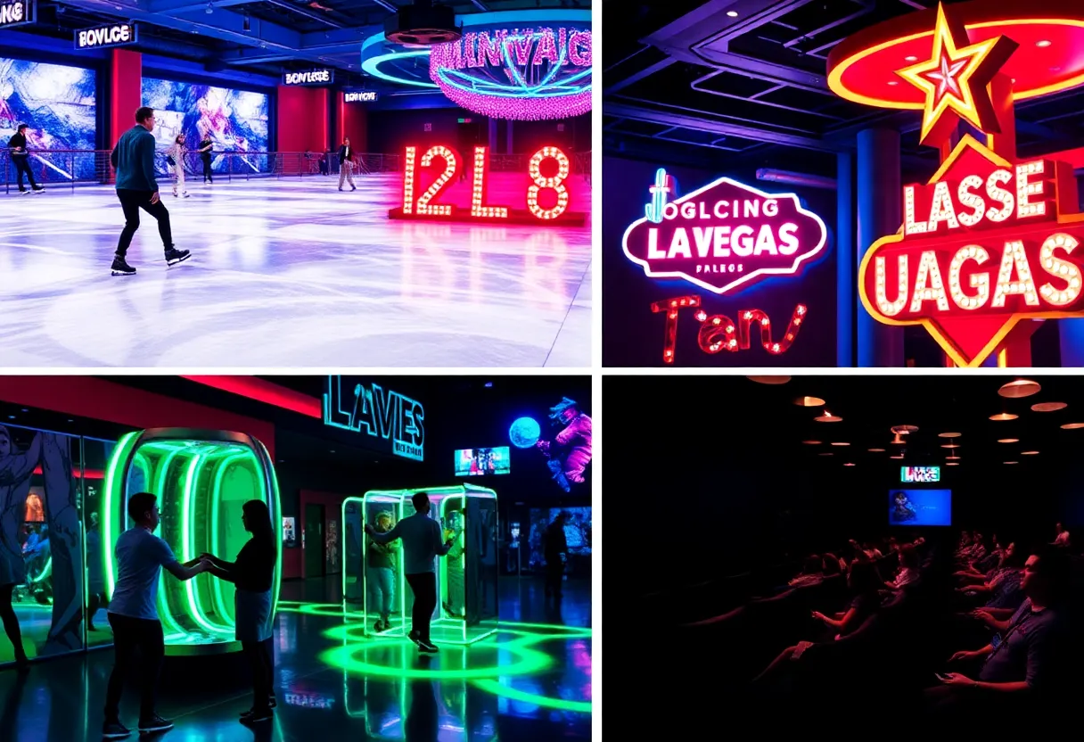 People enjoying various indoor activities in Las Vegas