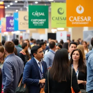 Job seekers at Las Vegas Job Fair interacting with employers