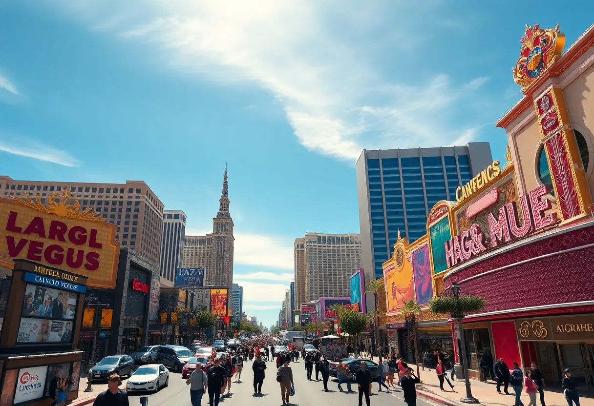 Las Vegas Strip with fewer visitors