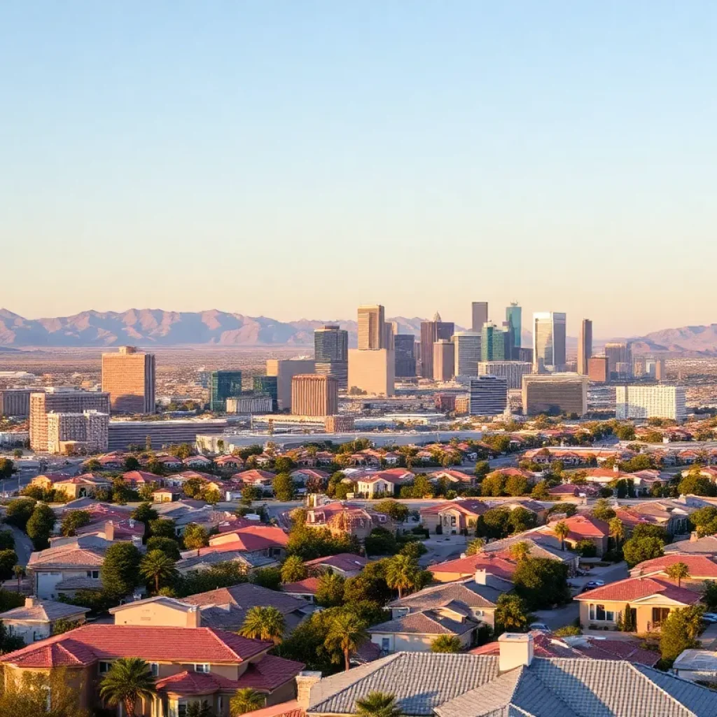 Aerial view of Las Vegas Valley showcasing residential areas and city skyline