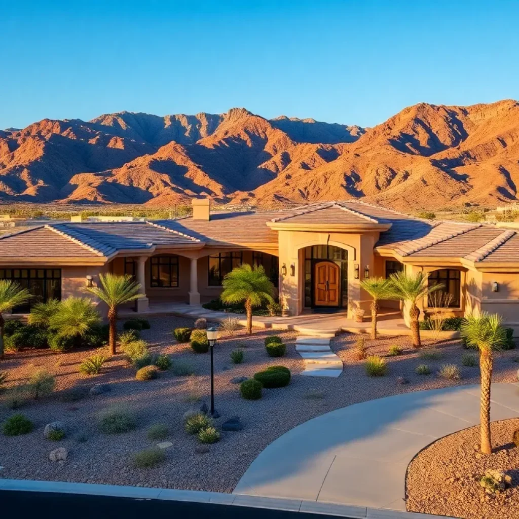 Stunning luxury property in Las Vegas Valley with modern architecture