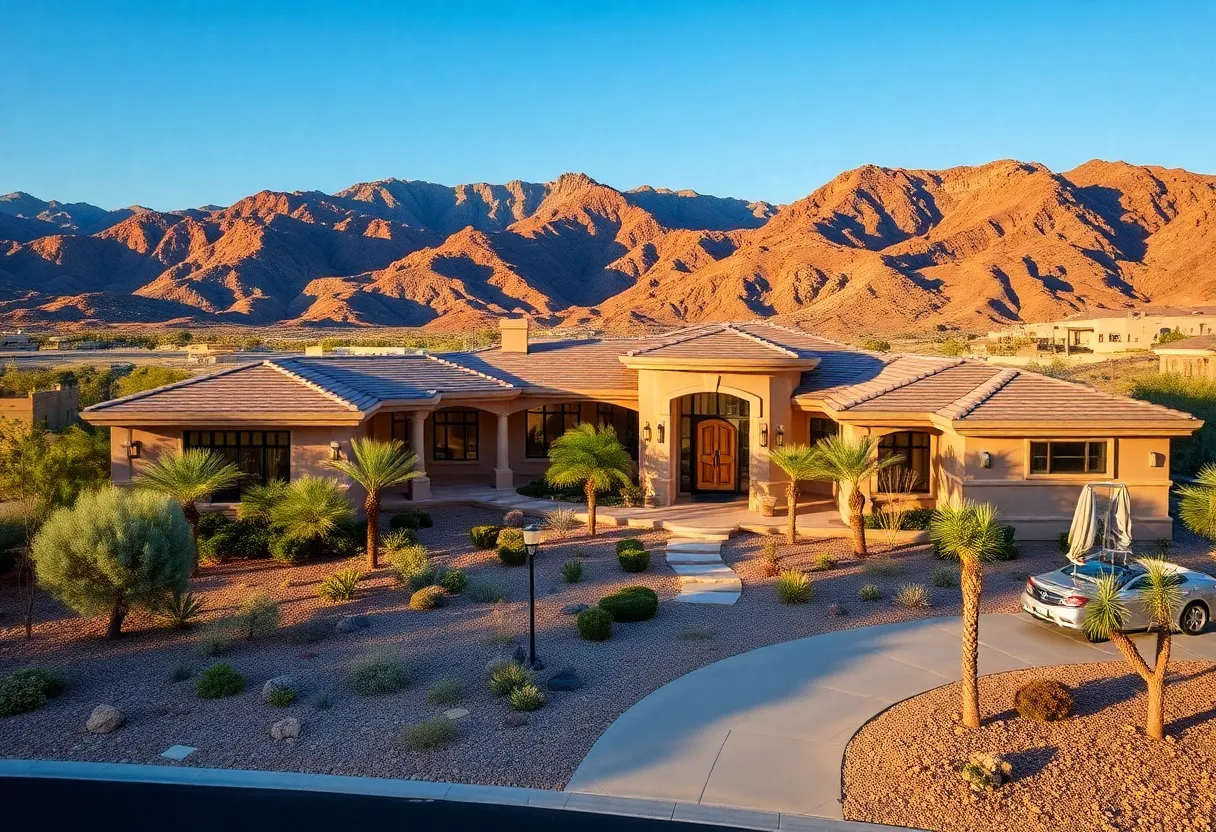 Stunning luxury property in Las Vegas Valley with modern architecture