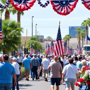 Community members participating in Memorial Day events in Las Vegas