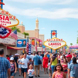 Celebration of Memorial Day Weekend in Las Vegas with families and events