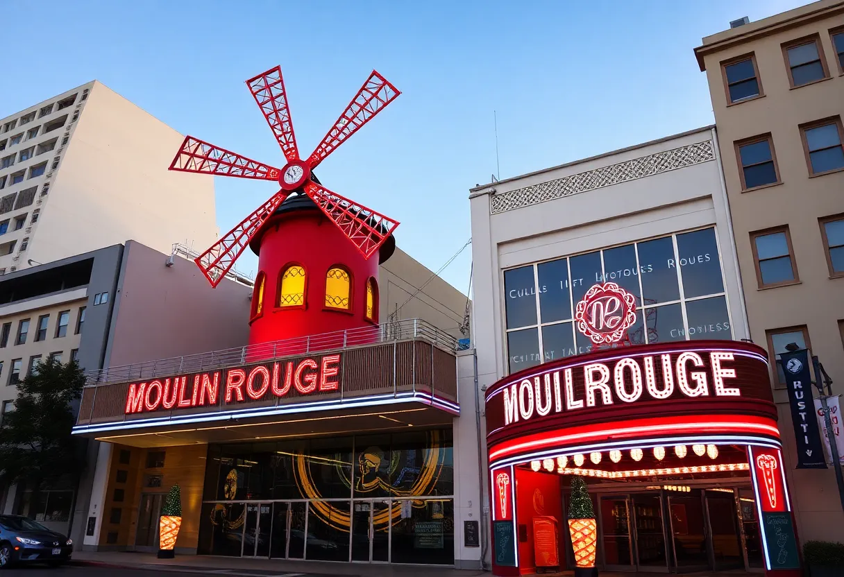Neon sign of the Moulin Rouge Hotel in Las Vegas.