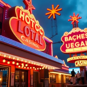 Moulin Rouge Hotel and Casino in Las Vegas, celebrating its 70th anniversary.