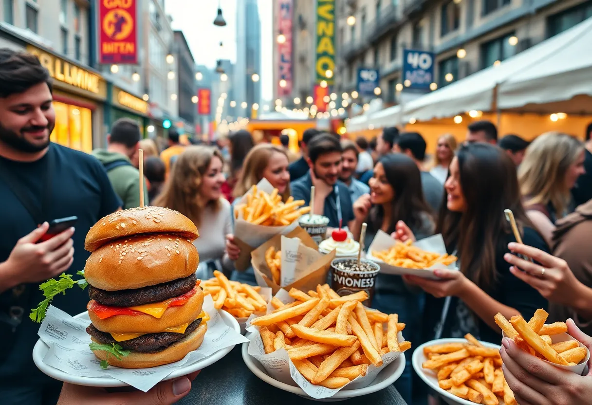 Delicious gourmet burgers served at Naughty Patty's pop-up event in Las Vegas.