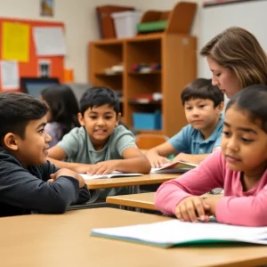 Classroom with students and teacher in Nevada