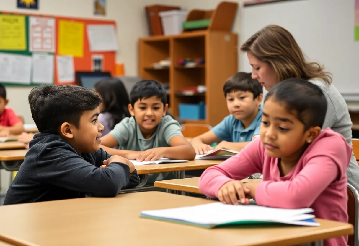 Classroom with students and teacher in Nevada