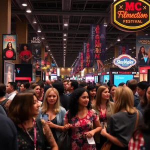 A lively scene from the Nevada Women’s Film Festival with engaging audiences and filmmakers in Las Vegas.