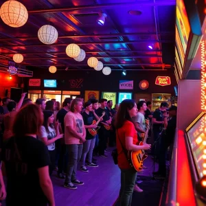 Crowd enjoying the Punk Rock Bowling festival in Las Vegas