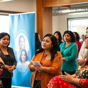 Latina mothers participating in the Querida Madre event in Las Vegas