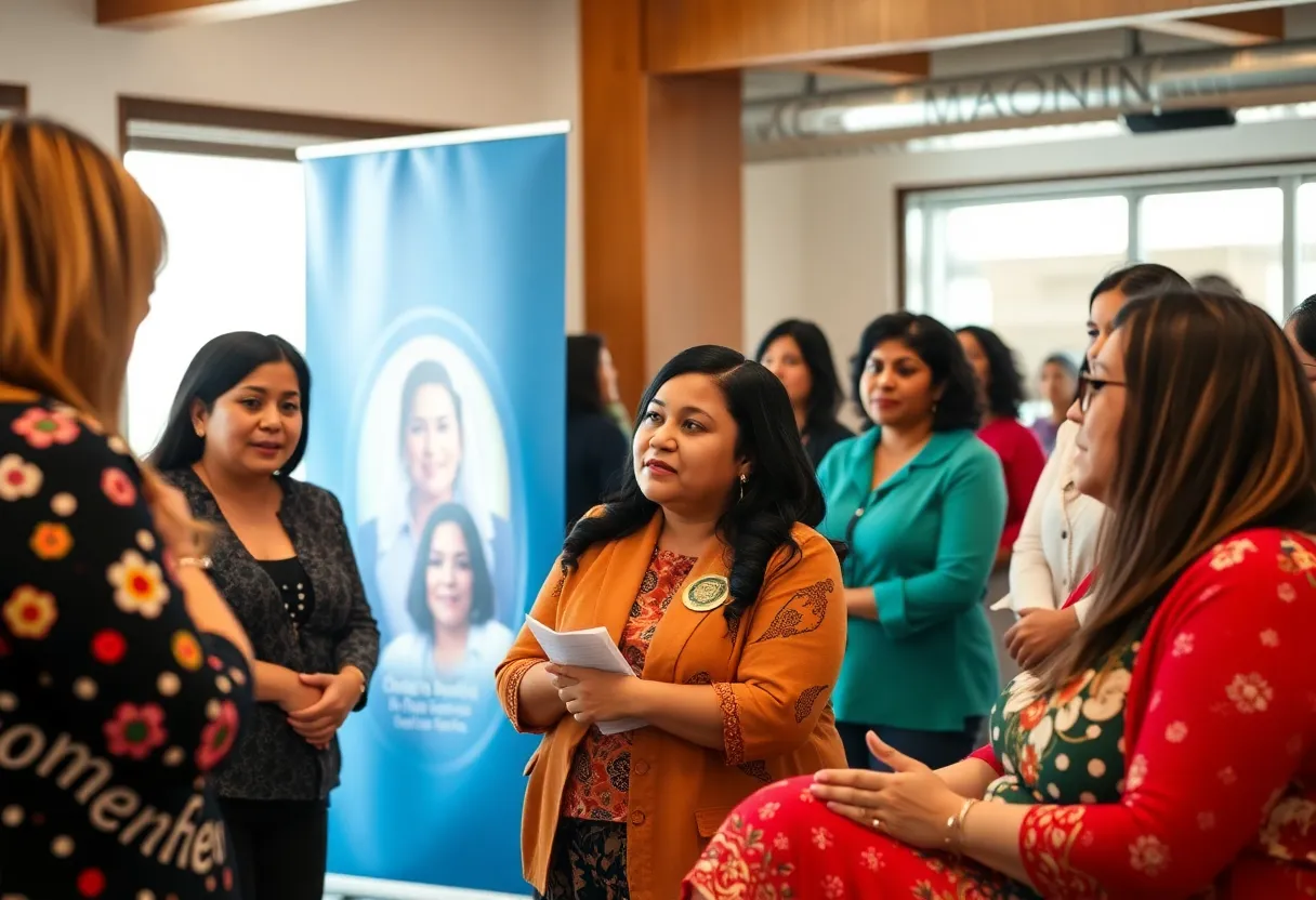 Latina mothers participating in the Querida Madre event in Las Vegas
