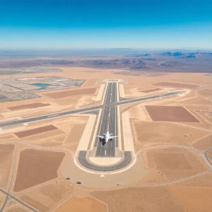 Aerial view of the proposed Southern Nevada airport location
