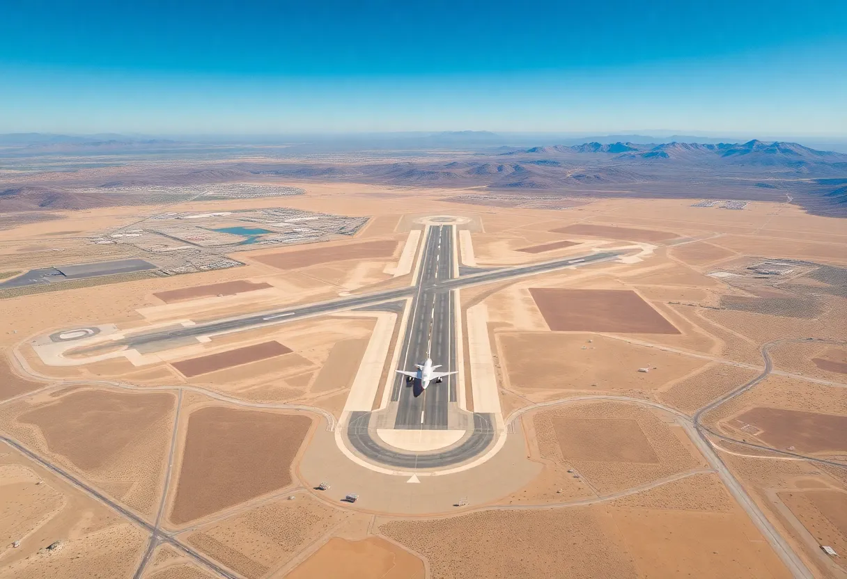Aerial view of the proposed Southern Nevada airport location