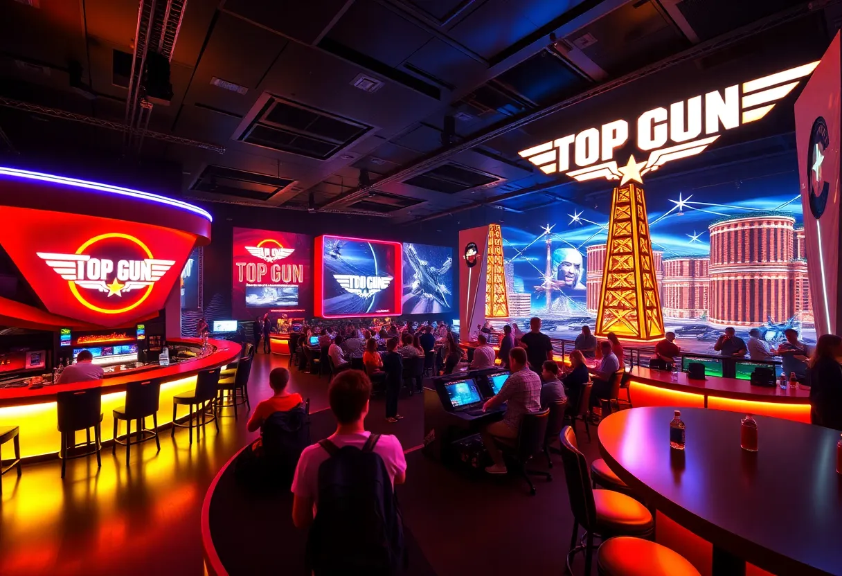 Concept art of 'Top Gun' immersive attraction in Las Vegas