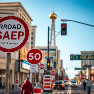 Illustration of Las Vegas traffic safety