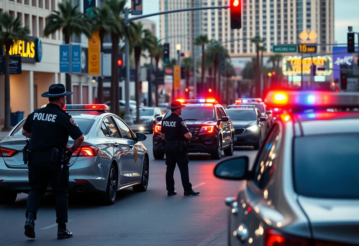 Las Vegas City Marshals conducting a traffic stop