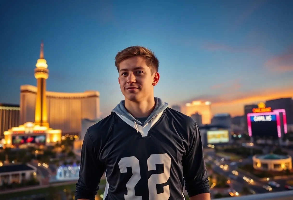 Illustration of collegiate athletics and fundraising in Las Vegas